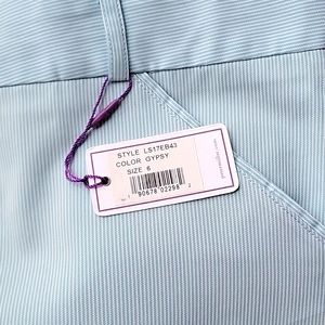 Peter Millar Women's Golf Shorts, blue and white striped, sz 6